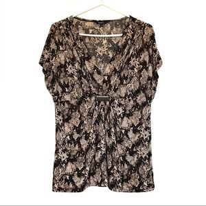 Reitmans animal print blouse size large